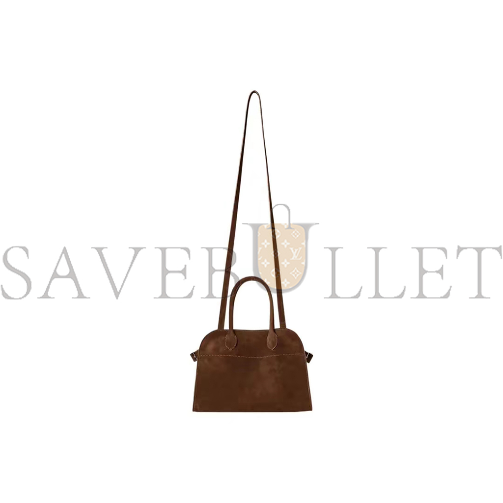 THE ROW SOFT MARGAUX 10 SUEDE HANDBAG WOMEN W1190L25DSTPD (25*19*18cm)